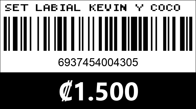 Código de barras de SET LABIAL KEVIN Y COCO KC1578