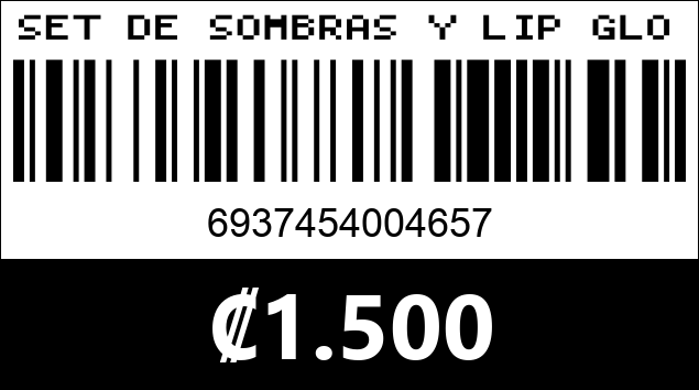Código de barras de SET DE SOMBRAS Y LIP GLOSS KEVIN Y COCO KC1613