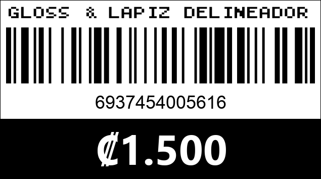 Código de barras de GLOSS & LAPIZ DELINEADOR KEVIN & COCO 5616