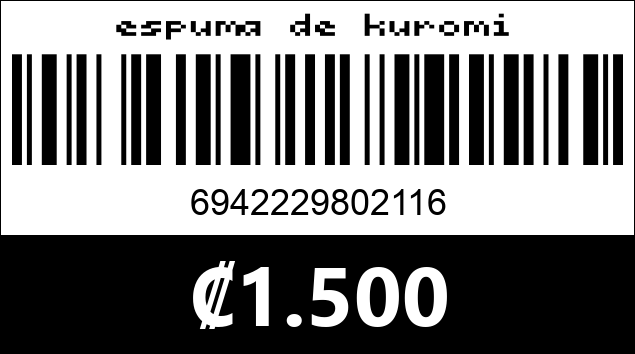Código de barras de espuma de kuromi