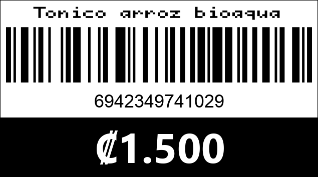 Código de barras de Tonico arroz bioaqua