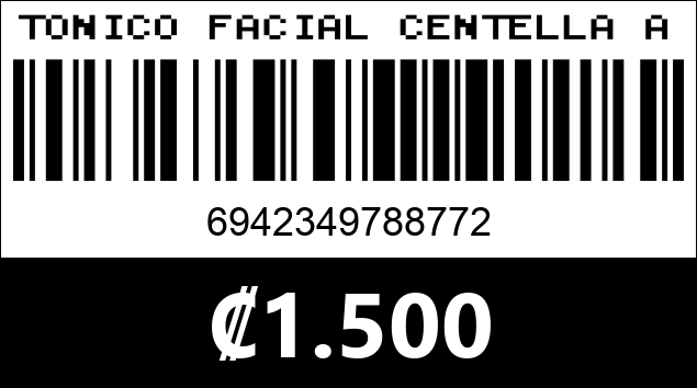 Código de barras de TONICO FACIAL CENTELLA ASIATICA SADOER 8772