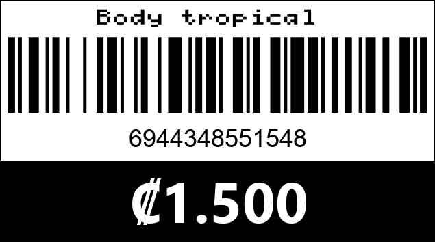 Código de barras de Body tropical 