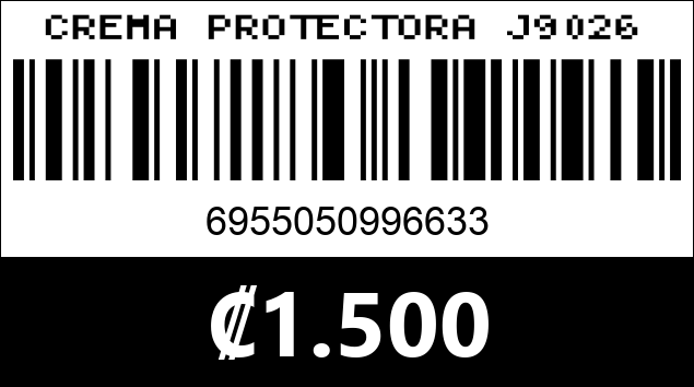 Código de barras de CREMA PROTECTORA J9026