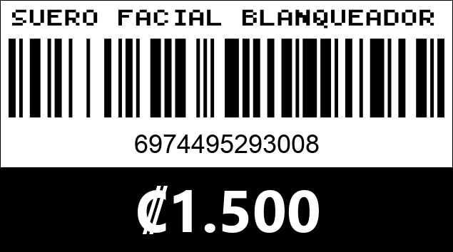 Código de barras de SUERO FACIAL BLANQUEADOR 3008