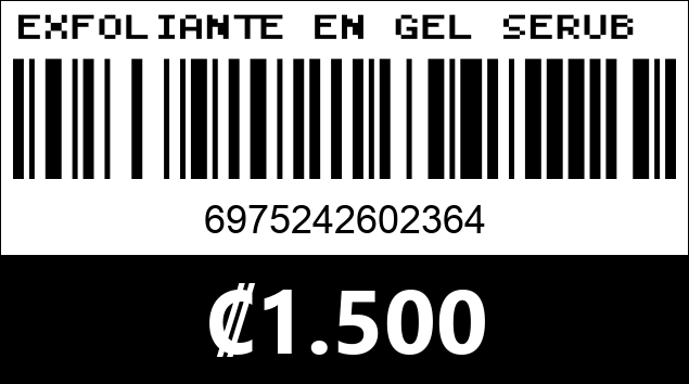 Código de barras de EXFOLIANTE EN GEL SERUB 2333
