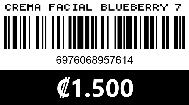 Código de barras de CREMA FACIAL BLUEBERRY 7614