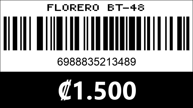 Código de barras de FLORERO BT-48