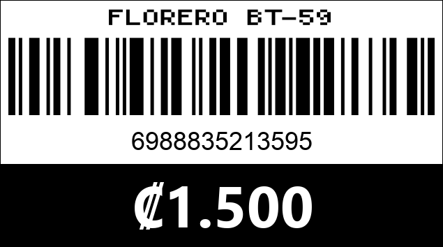 Código de barras de FLORERO BT-59
