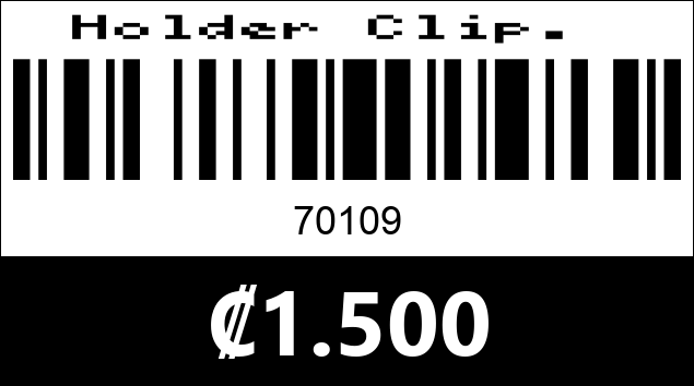 Código de barras de Holder Clip. 
