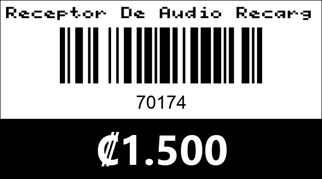 Código de barras de Receptor De Audio Recargable Bluetooth BT-350