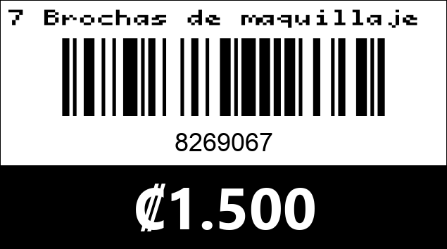 Código de barras de 7 Brochas de maquillaje 