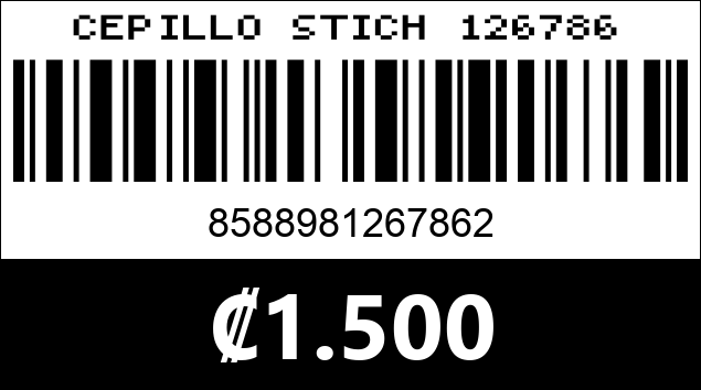 Código de barras de CEPILLO STICH 126786