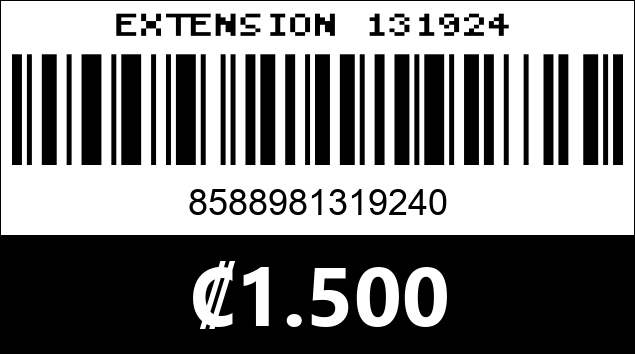 Código de barras de EXTENSION 131924