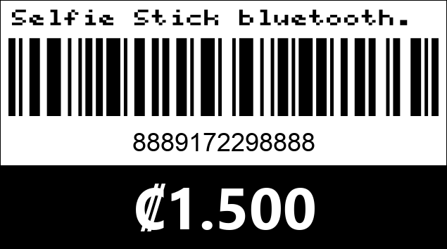 Código de barras de Selfie Stick bluetooth. R1