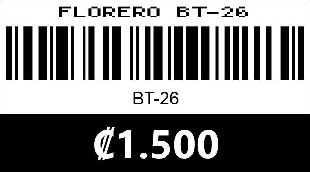 Código de barras de FLORERO BT-26