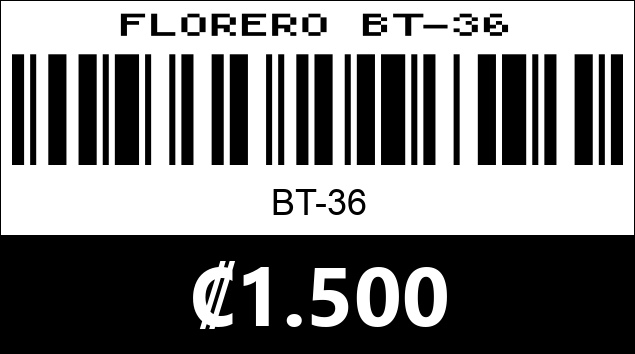 Código de barras de FLORERO BT-36