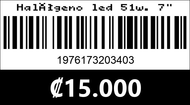 Código de barras de Halógeno led 51w. 7"
