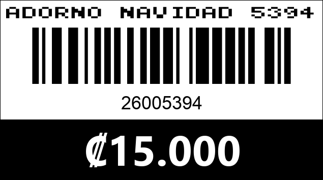 Código de barras de ADORNO NAVIDAD 5394