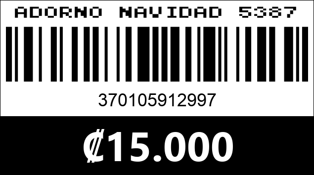 Código de barras de ADORNO NAVIDAD 5387