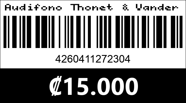 Código de barras de Audifono Thonet & Vander dauer HK096-03655