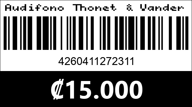 Código de barras de Audifono Thonet & Vander dauer HK096-03656