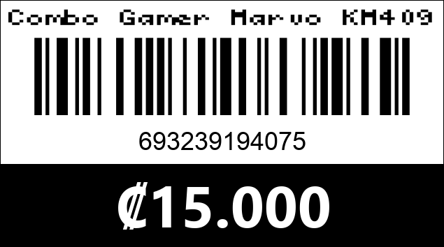 Código de barras de Combo Gamer Marvo KM409