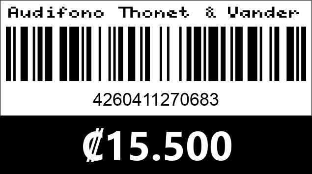 Código de barras de Audifono Thonet & Vander HK096-03647