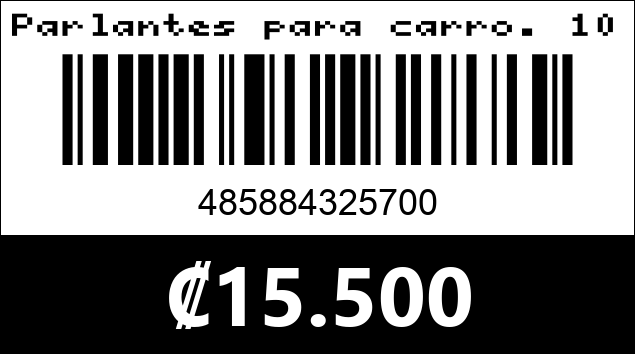 Código de barras de Parlantes para carro. 1000W. 6X9"