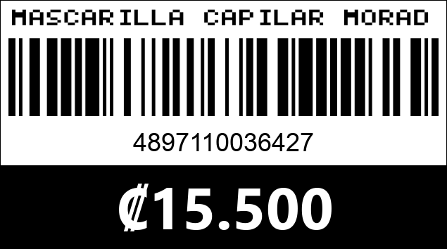 Código de barras de MASCARILLA CAPILAR MORADA 6427