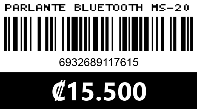 Código de barras de PARLANTE BLUETOOTH MS-2040BT