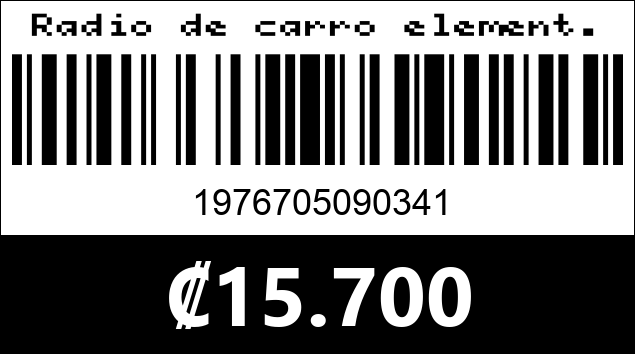 Código de barras de Radio de carro element.