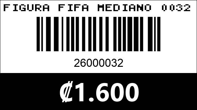 Código de barras de FIGURA FIFA MEDIANO 0032