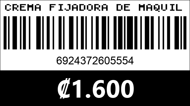Código de barras de CREMA FIJADORA DE MAQUILLAJE 5554