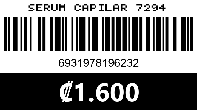 Código de barras de SERUM CAPILAR 7294
