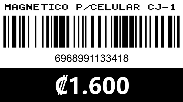 Código de barras de MAGNETICO P/CELULAR CJ-12...