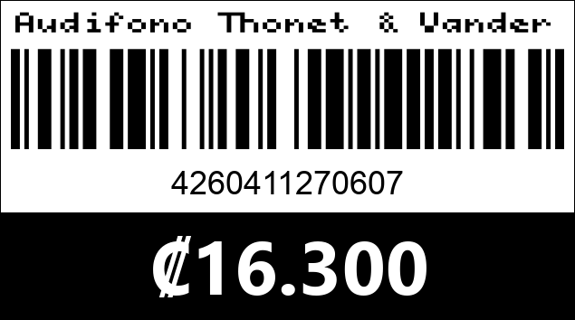 Código de barras de Audifono Thonet & Vander HK096-03644