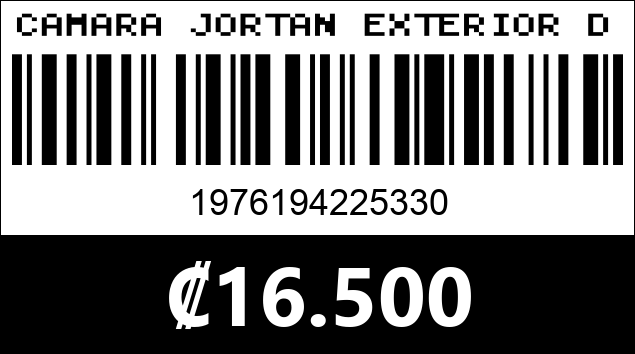 Código de barras de CAMARA JORTAN EXTERIOR DOBLE CON ALARMA JT-9689 COD: 25-16