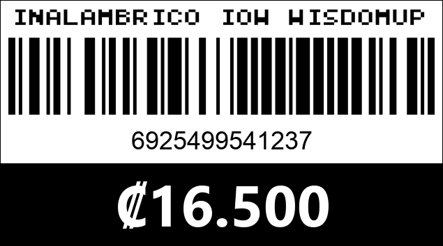 Código de barras de INALAMBRICO IOW WISDOMUP YX-13...