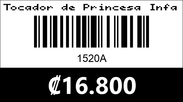 Código de barras de Tocador de Princesa Infantil con Espejo, Silla y Accesorios de Belleza