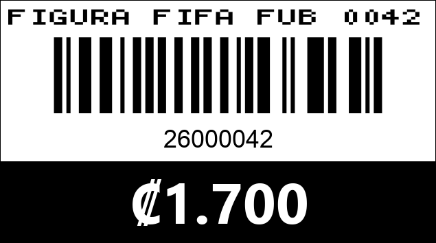 Código de barras de FIGURA FIFA FUB 0042