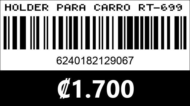 Código de barras de HOLDER PARA CARRO RT-699