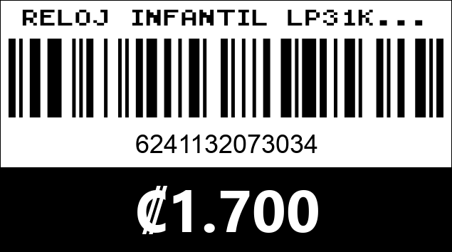 Código de barras de RELOJ INFANTIL LP31K...