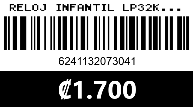 Código de barras de RELOJ INFANTIL LP32K...