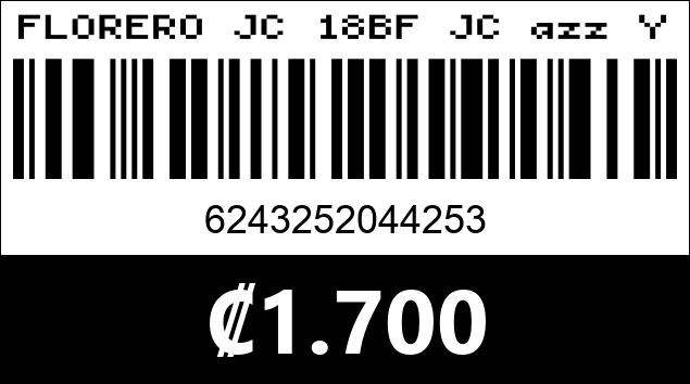 Código de barras de FLORERO JC 18BF JC azz Y 20CM...