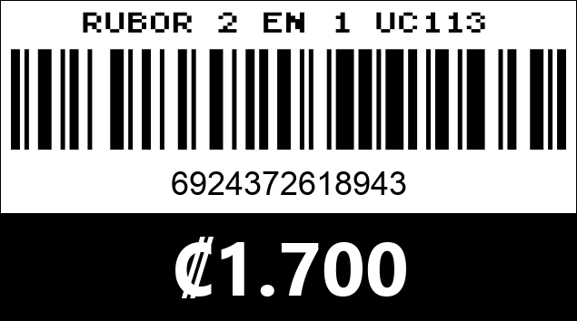 Código de barras de RUBOR 2 EN 1 UC113