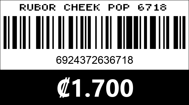Código de barras de RUBOR CHEEK POP 6718