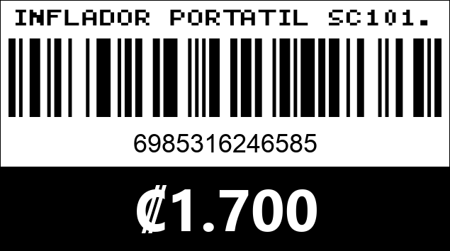 Código de barras de INFLADOR PORTATIL SC101...