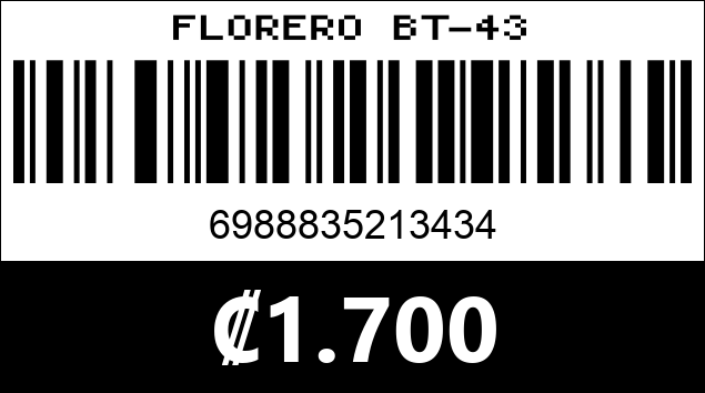 Código de barras de FLORERO BT-43