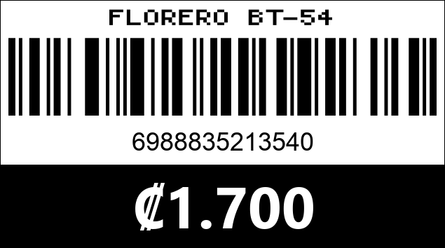 Código de barras de FLORERO BT-54